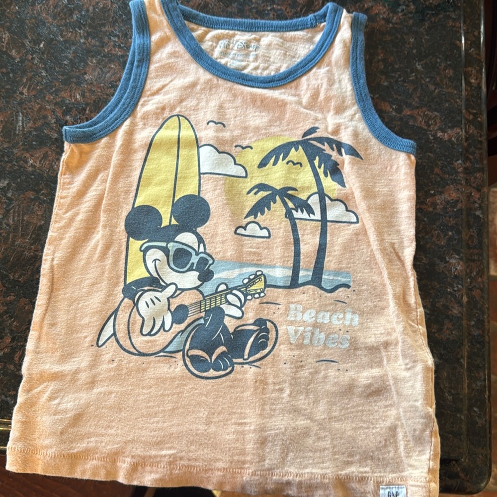 Sleeveless Disney gap t shirt, 5 T